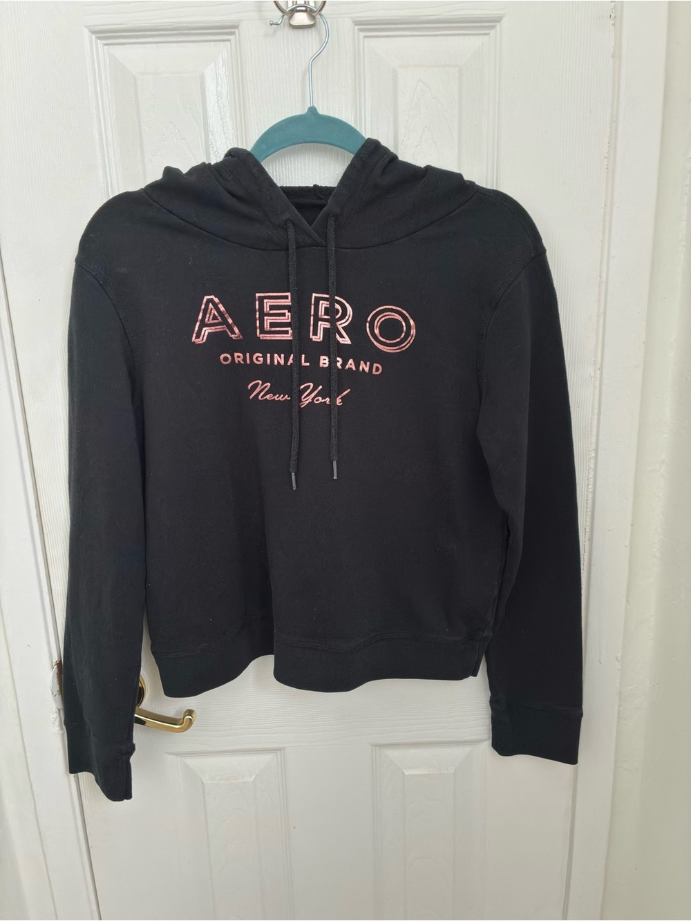 Aeropostale Black Hoodie with Pink Logo